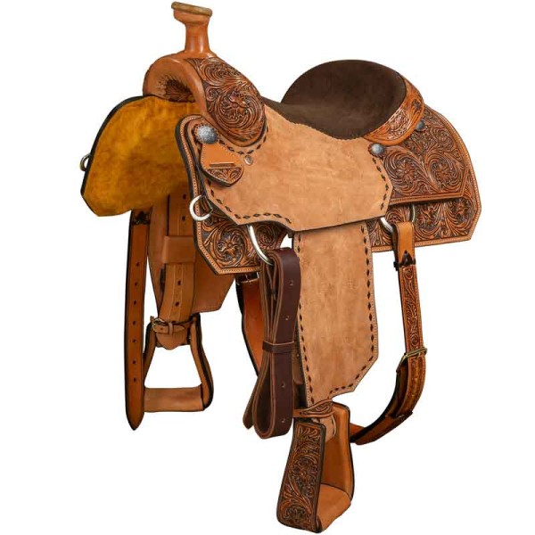 Buck Stitched Roper Saddle